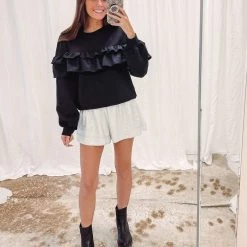 Indie Collection New Arrivals Ruffle Pullover