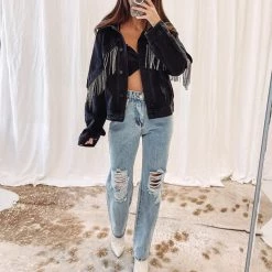 Indie Collection Rhinestone Detail Jeans