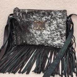 Indie Collection Black Speckled Crossbody Leather Accessories