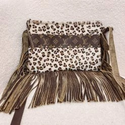 Indie Collection Leather Accessories Leopard Leather Crossbody