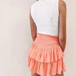 Indie Collection Smocked Skirt - Orange Vacay Collection