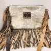 Indie Collection Gold Cowhide Leather Crossbody