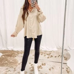 Indie Collection Cindy Satin Shirt New Arrivals