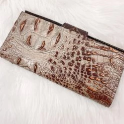 Indie Collection Leather Accessories Croc Leather Wallet