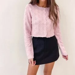 Indie Collection New Arrivals Melanie Sweater - Pink
