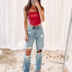 Indie Collection New Arrivals Gigi Leather Top