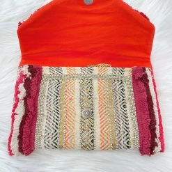 Indie Collection Pink Beaded Crossbody + Clutch