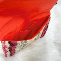 Indie Collection Pink Beaded Crossbody + Clutch