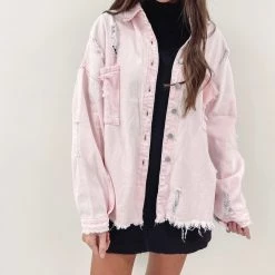 Indie Collection New Arrivals Austin Shacket - Light Pink