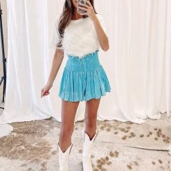 Indie Collection Aqua Swing Shorts - Queen Of Sparkles New Arrivals