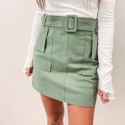 Indie Collection Jovie Olive Skirt Bottoms