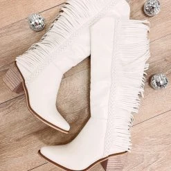 Indie Collection White Fringe Cowboy Boot New Arrivals