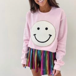 Indie Collection Smile Patch Pullover