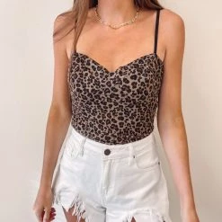 Indie Mae Cheetah Mesh Bodysuit
