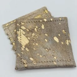 Indie Mae Leather Coasters- Set Of 2 Leather Accessories