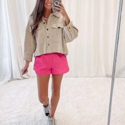 Indie Collection New Arrivals Paige Shacket - Taupe