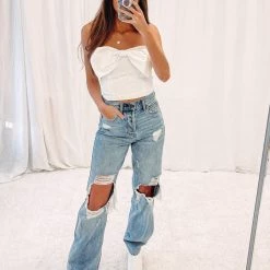 Indie Collection Bow Tube Top