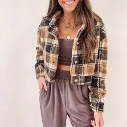 Indie Collection Lesley Brown Plaid Jacket New Arrivals