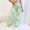 Indie Collection Green Floral Printed Pants New Arrivals
