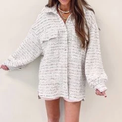 Indie Collection Tweed Shacket