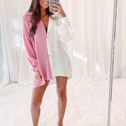 Indie Collection Vacay Collection Two Toned Button Up