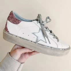 Indie Collection Pink Glitter Platform Sneakers New Arrivals