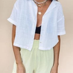 Indie Collection Jackie Crop Shirt Vacay Collection
