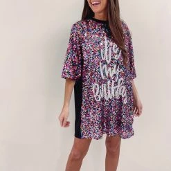 Indie Collection It's My Birthday - Rainbow Sequin Dress