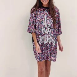 Indie Collection It's My Birthday - Rainbow Sequin Dress