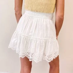 Indie Collection Audrey Eyelet Skirt USA Collection