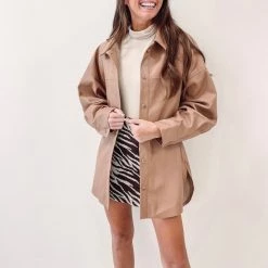 Indie Collection Rebecca Leather Shacket