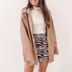 Indie Collection Rebecca Leather Shacket