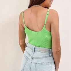 Indie Collection New Arrivals Neon Sweetheart Neckline Bodysuit