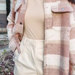 Indie Collection Cream Faux Leather Shorts