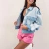 Indie Collection New Arrivals Two Toned Denim Jacket
