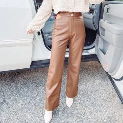 Indie Collection Brown Leather Pants
