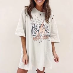 Indie Collection New Arrivals Tiger Distressed Tee