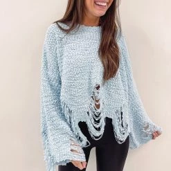 Indie Collection Meagan Distressed Sweater