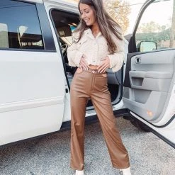 Indie Collection Brown Leather Pants