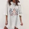 Indie Collection New Arrivals Tiger Distressed Tee