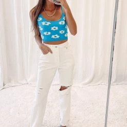 Indie Collection Straight White Jeans