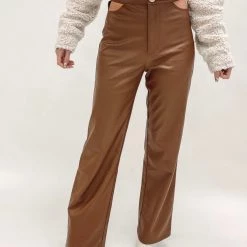 Indie Collection Brown Leather Pants