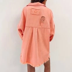 Indie Collection Austin Shacket - Orange