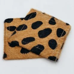 Indie Mae Leather Coasters- Set Of 2 Leather Accessories