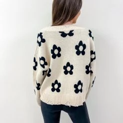 Indie Collection Multi Daisy Sweater