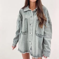 Indie Collection New Arrivals Julia Shacket - Olive