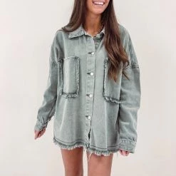 Indie Collection New Arrivals Julia Shacket - Olive