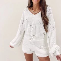 Indie Collection Vacay Collection Pixie Sweater Shorts Set