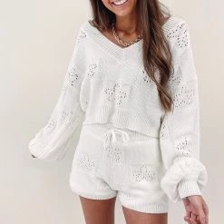 Indie Collection Vacay Collection Pixie Sweater Shorts Set