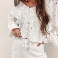 Indie Collection Vacay Collection Pixie Sweater Shorts Set